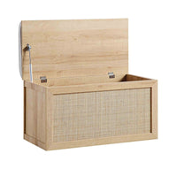 Frances Woven Rattan Double Storage Stool - Real Life Co