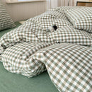 Gingham Cotton Duvet Cover Set - Real Life Co