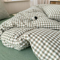 Gingham Cotton Duvet Cover Set - Real Life Co