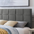 Gray Woven Upholstered Headboard - Real Life Co