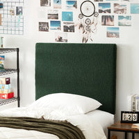 Green Upholstered Boucle Headboard - Real Life Co
