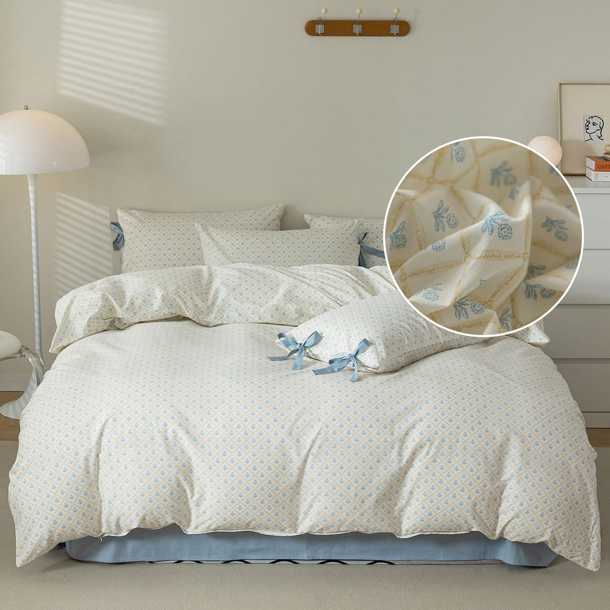 Bow Tie Bloom Blue / Twin Xl(68" X 90")