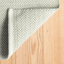 Herringbone Handwoven Cotton Rug | Ocean - Real Life Co