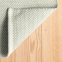 Herringbone Handwoven Cotton Rug | Ocean - Real Life Co