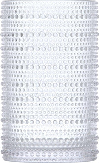 Hobnail Plastic Beverage Cocktail Glass 4 Pack, 10.5 Ounce - Real Life Co