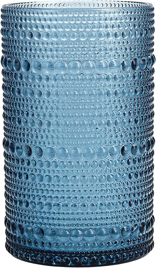 Hobnail Plastic Beverage Cocktail Glass 4 Pack, 10.5 Ounce - Real Life Co