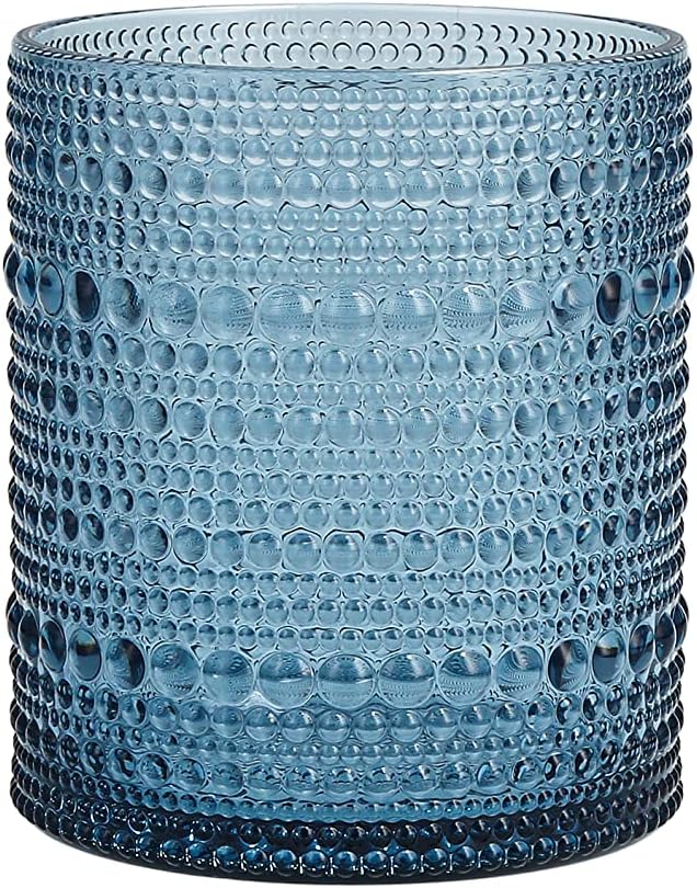 Hobnail Plastic Beverage Cocktail Glass 4 Pack, 10.5 Ounce - Real Life Co