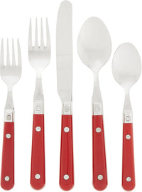 International Le Prix Stainless Steel Dishwasher - Safe 30Piece Flatware Set, Service for 6, Moss Green, (22713) - Real Life Co