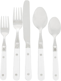 International Le Prix Stainless Steel Dishwasher - Safe 30Piece Flatware Set, Service for 6, Moss Green, (22713) - Real Life Co