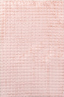 Ivana Checkered Plush Cloud Washable Rug | Blush - Real Life Co