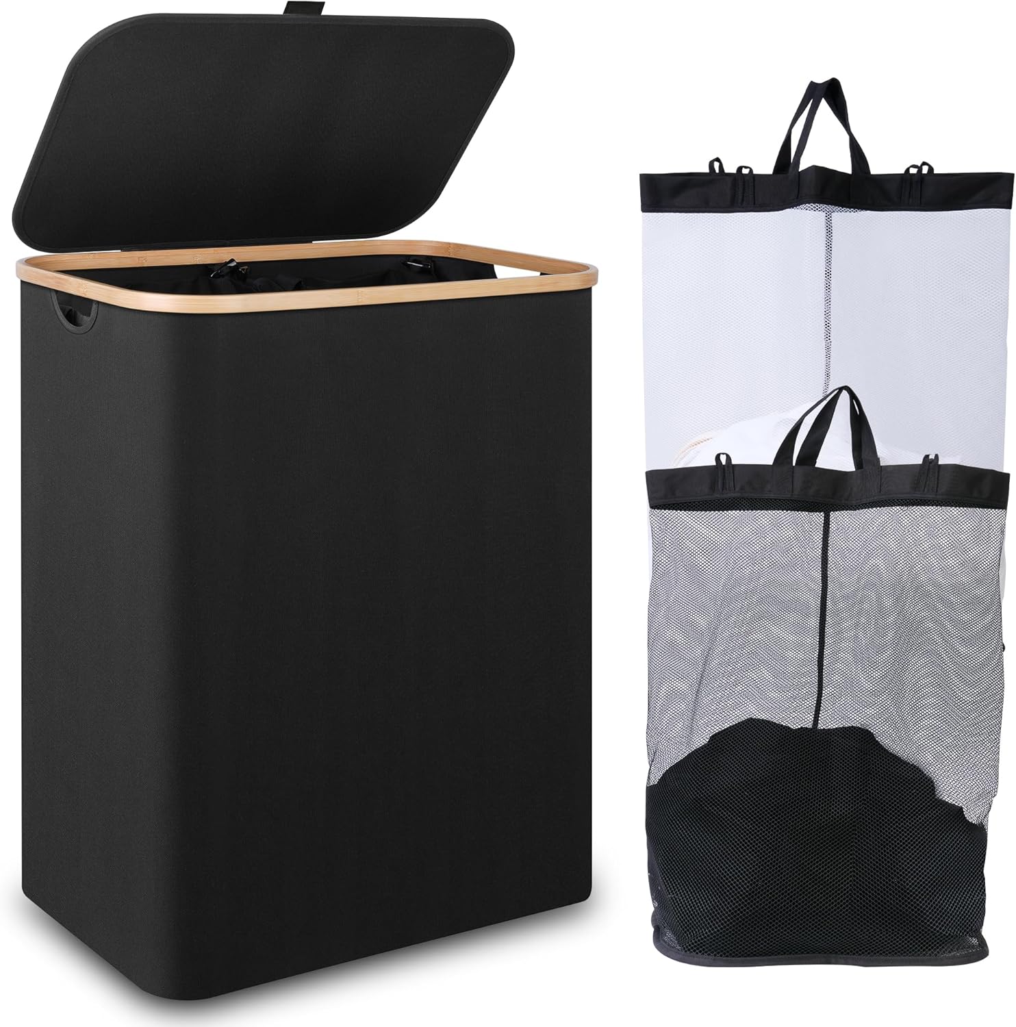 Laundry Hamper with Lid & removable bag - Real Life Co