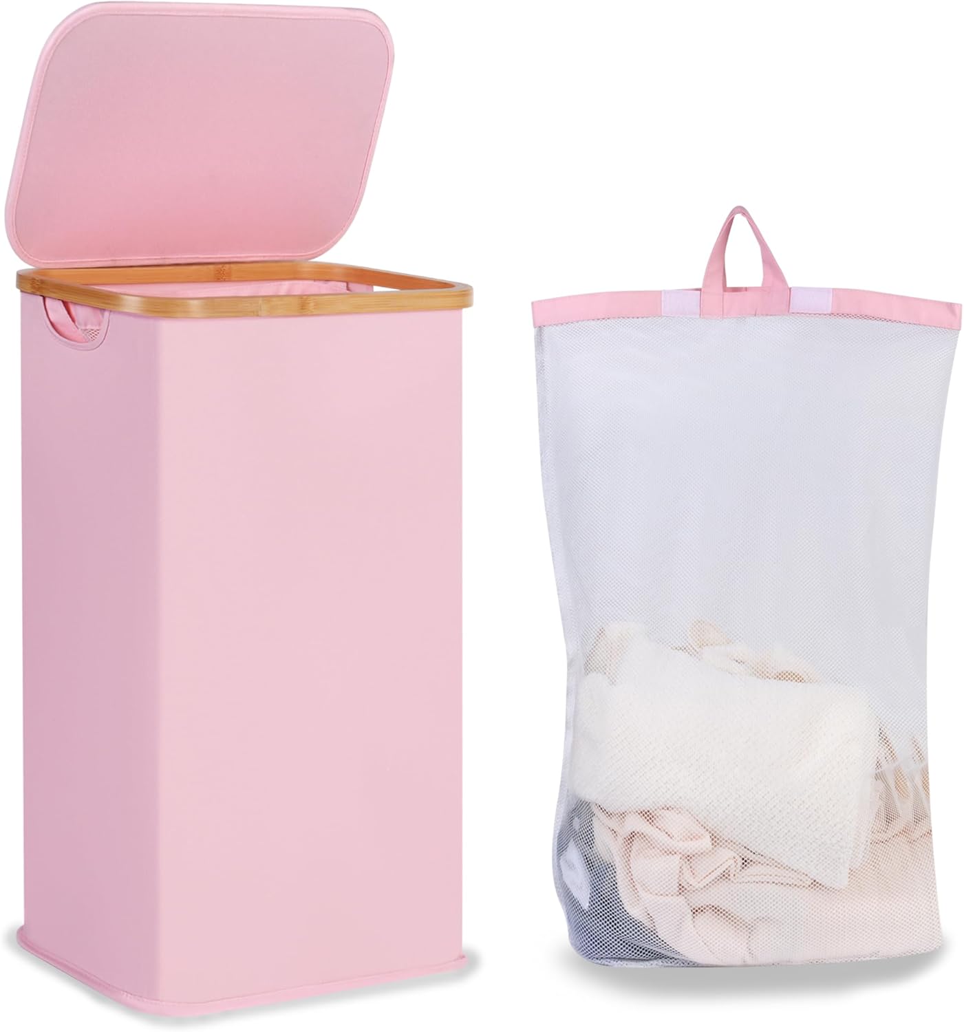 Laundry Hamper with Lid & removable bag - Real Life Co