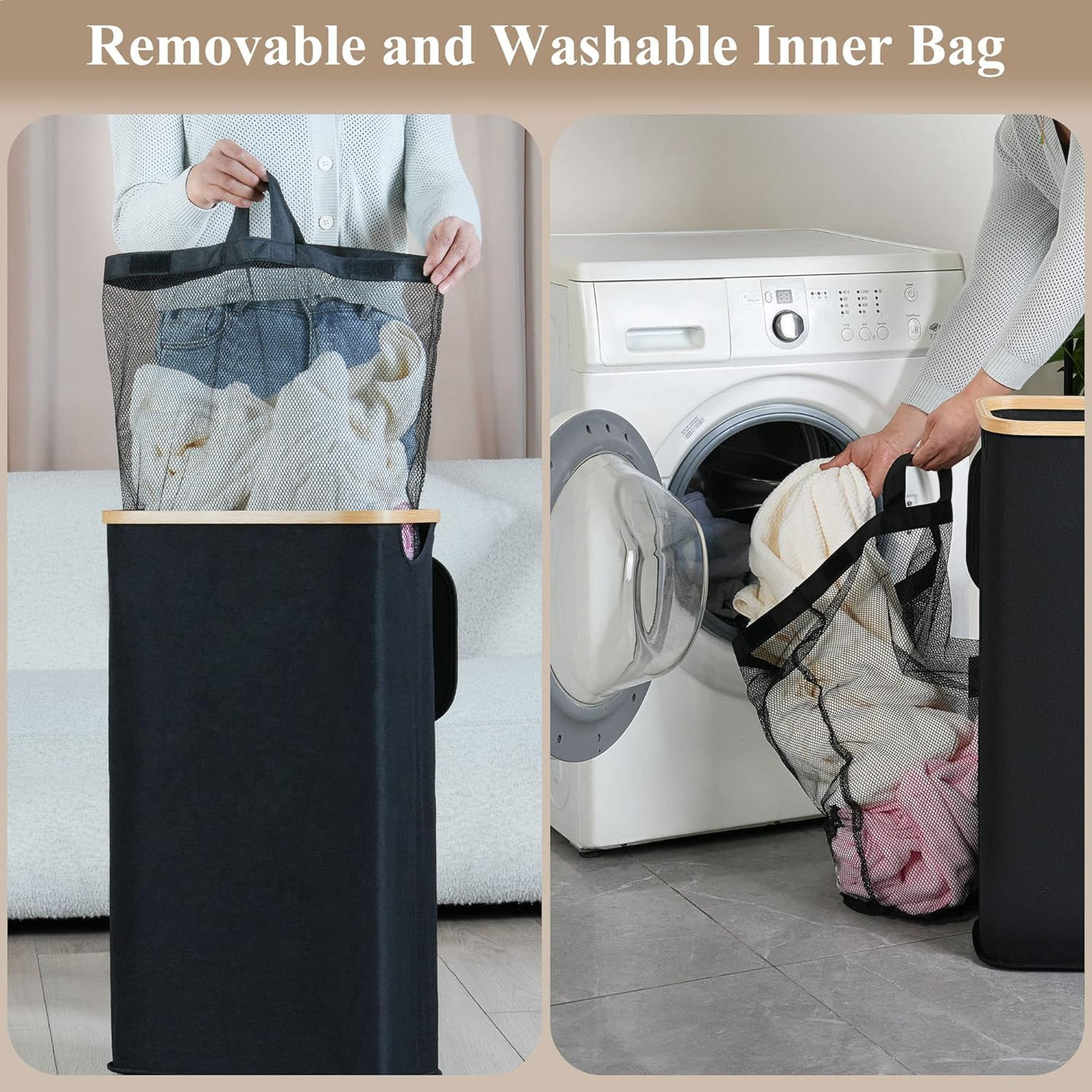 Laundry Hamper with Lid & removable bag