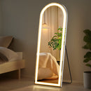 Led Full Body Mirror Arched Wall Mounted Free Standing Leaning - Real Life Co