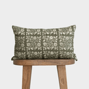 Linen Evergreen Floral Lumbar Pillow - Real Life Co