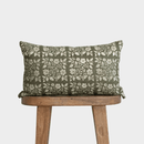 Linen Evergreen Floral Lumbar Pillow - Real Life Co