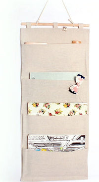 Linen/Cotton Wall Storage Organizer - Real Life Co