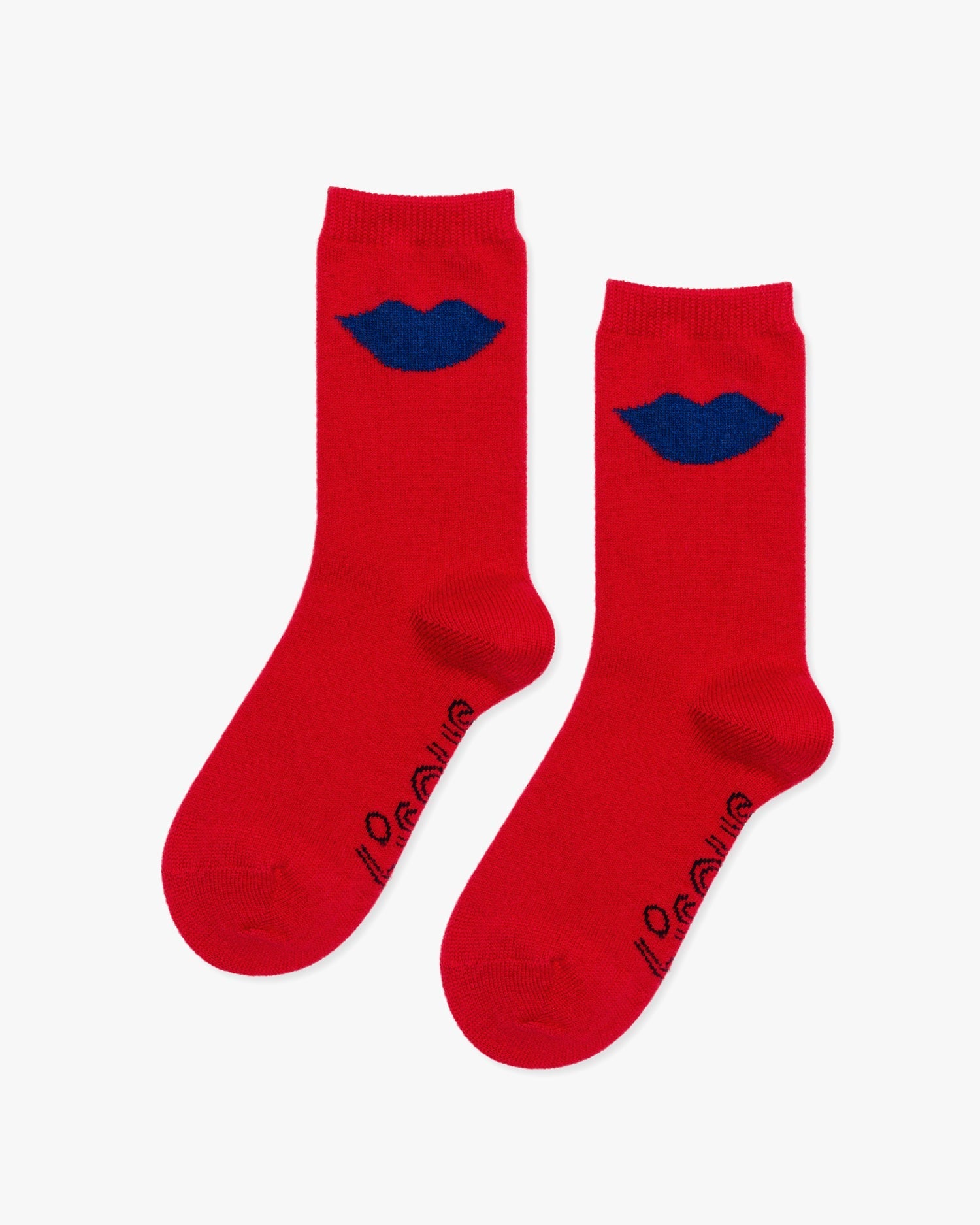 Lips Cashmere Crew Socks by Clare V.