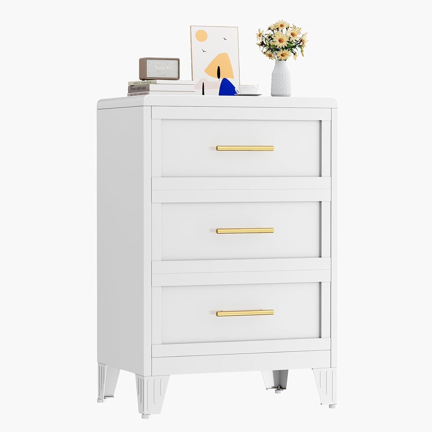 Jane Tall White Nightstand Dresser