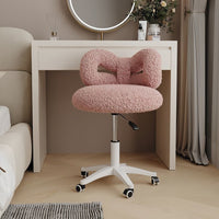 Modern Teddy Velvet Vanity Chair with Back - Real Life Co
