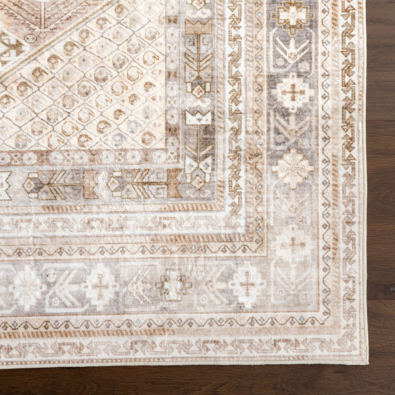 Neriah Medallion Washable Rug