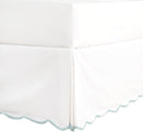 Off White Bed Skirt Scallop Edge Pleated 14 Inch Drop - Real Life Co