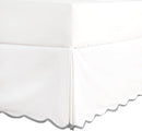 Off White Bed Skirt Scallop Edge Pleated 14 Inch Drop - Real Life Co