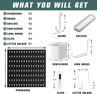 Pegboard Kit, 25.2" X 25.2" Organizer Panel – Nail - Free - Real Life Co