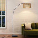 Rattan Arched Dimmable Floor Lamp - Real Life Co