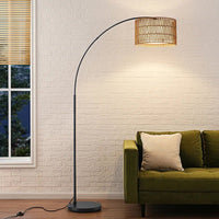 Rattan Arched Dimmable Floor Lamp - Real Life Co