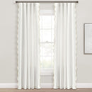 Scalloped Edge Light Filtering Window Curtain Panels Pair - Real Life Co