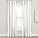 Scalloped Edge Light Filtering Window Curtain Panels Pair - Real Life Co