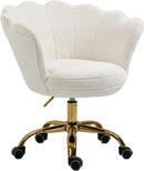 Seashell Back Swivel Vanity Desk Chair - Real Life Co
