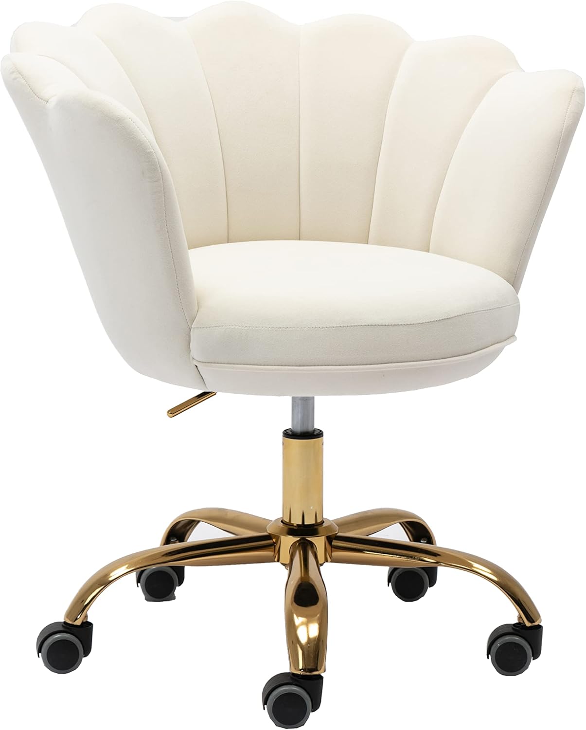 Seashell Back Swivel Vanity Desk Chair - Real Life Co