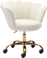 Seashell Back Swivel Vanity Desk Chair - Real Life Co