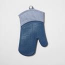 Silicone Striped Oven Mitt, Blue - Real Life Co