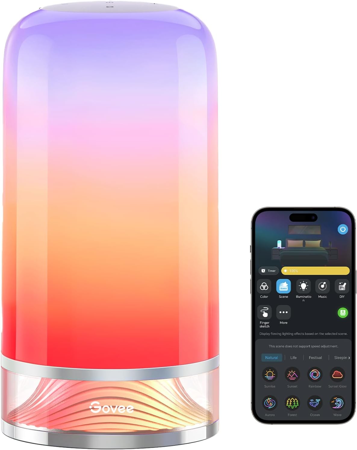 Smart Table Lamp Touch  with 64 Scene Modes, Color Changing Lamp