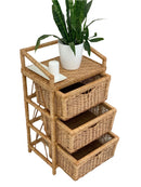 Tall Wicker Nightstand - Real Life Co