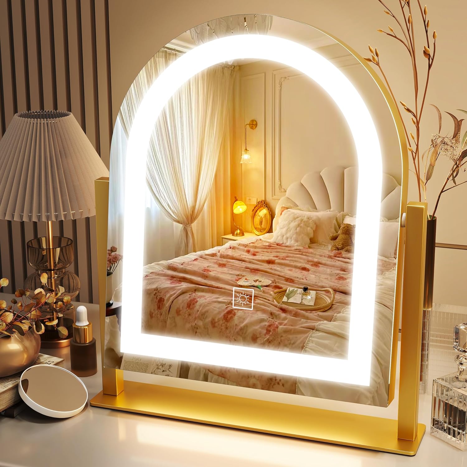 Vanity Mirror with Lights with 3 Color Dimmable LED Lighting - Real Life Co