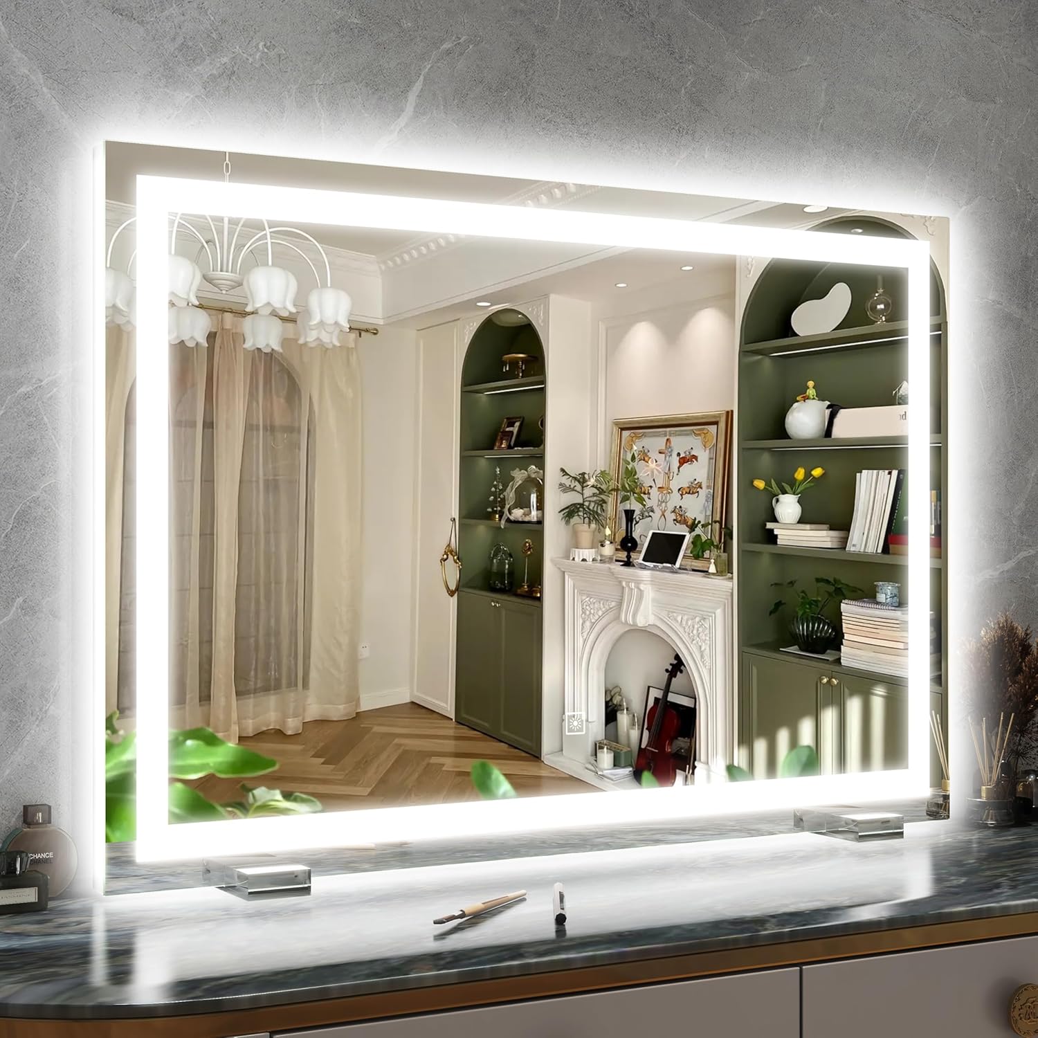 Vanity Mirror with Lights with 3 Color Dimmable LED Lighting