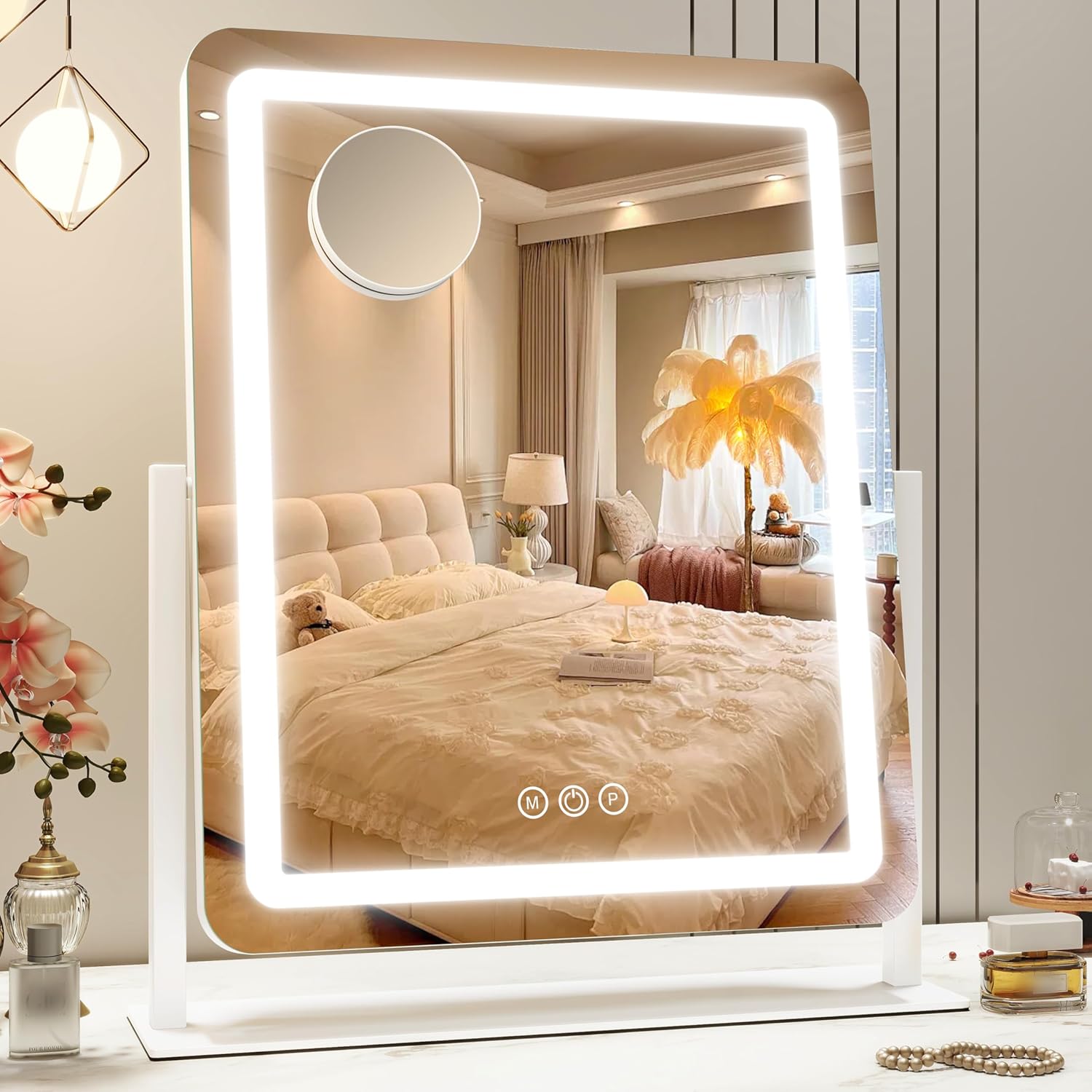 Vanity Mirror with Lights with 3 Color Dimmable LED Lighting