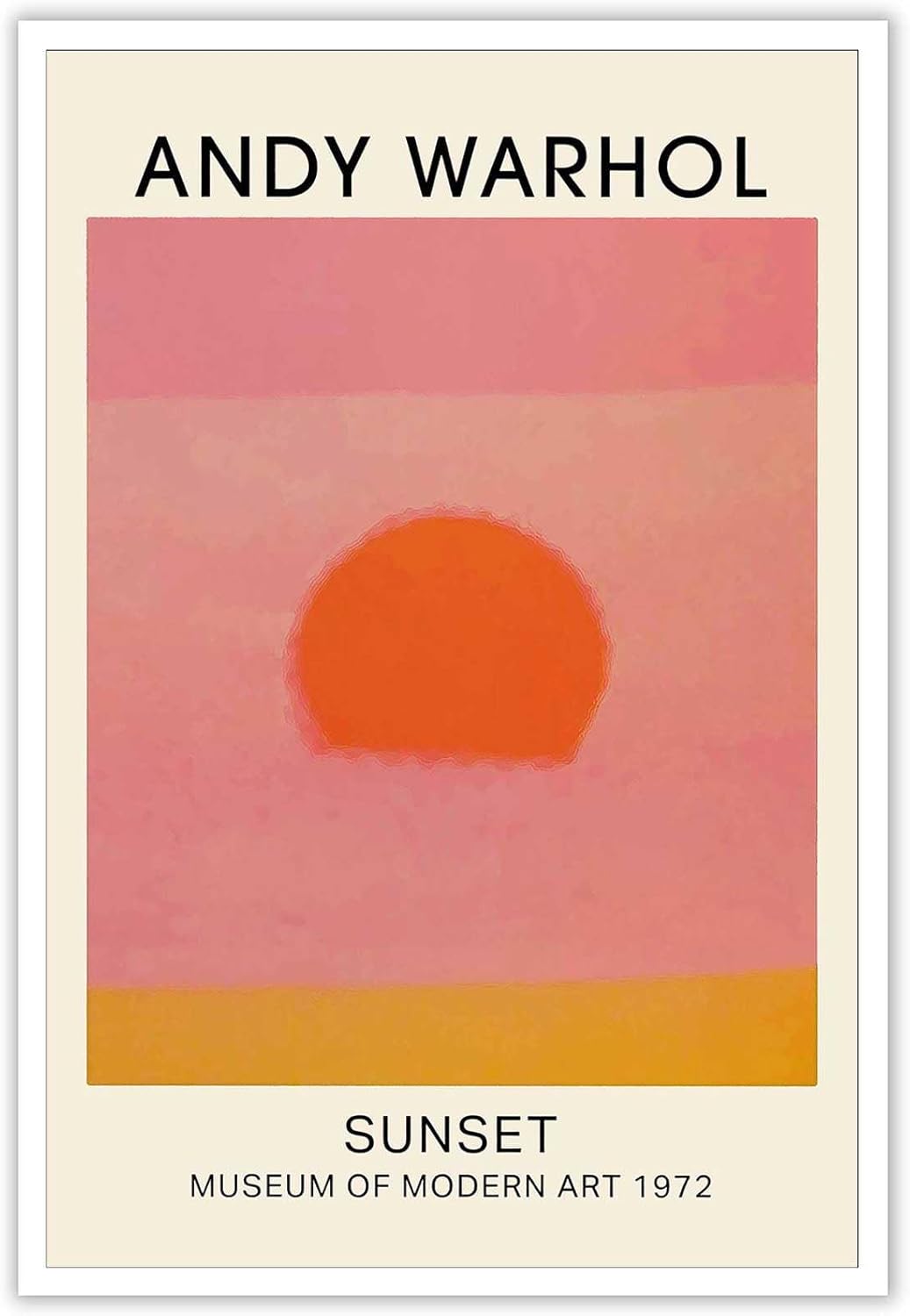 Vintage Andy Warhol Posters Abstract Sunset