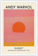 Vintage Andy Warhol Posters Abstract Sunset - Real Life Co