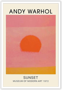 Vintage Andy Warhol Posters Abstract Sunset - Real Life Co