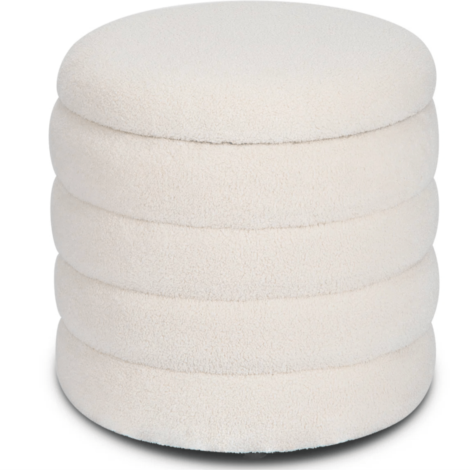 Violet Round Storage Ottoman