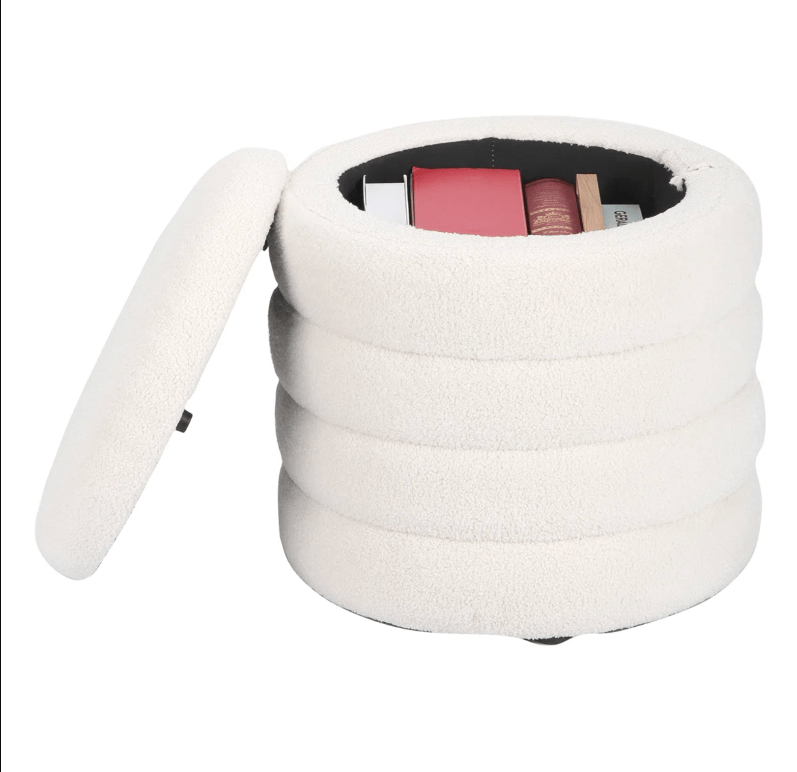 Violet Round Storage Ottoman - Real Life Co