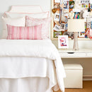 White with Blush Pipe Headboard - Real Life Co