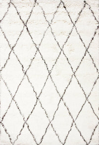 Wool Moroccan Shag Rug | Ivory - Real Life Co