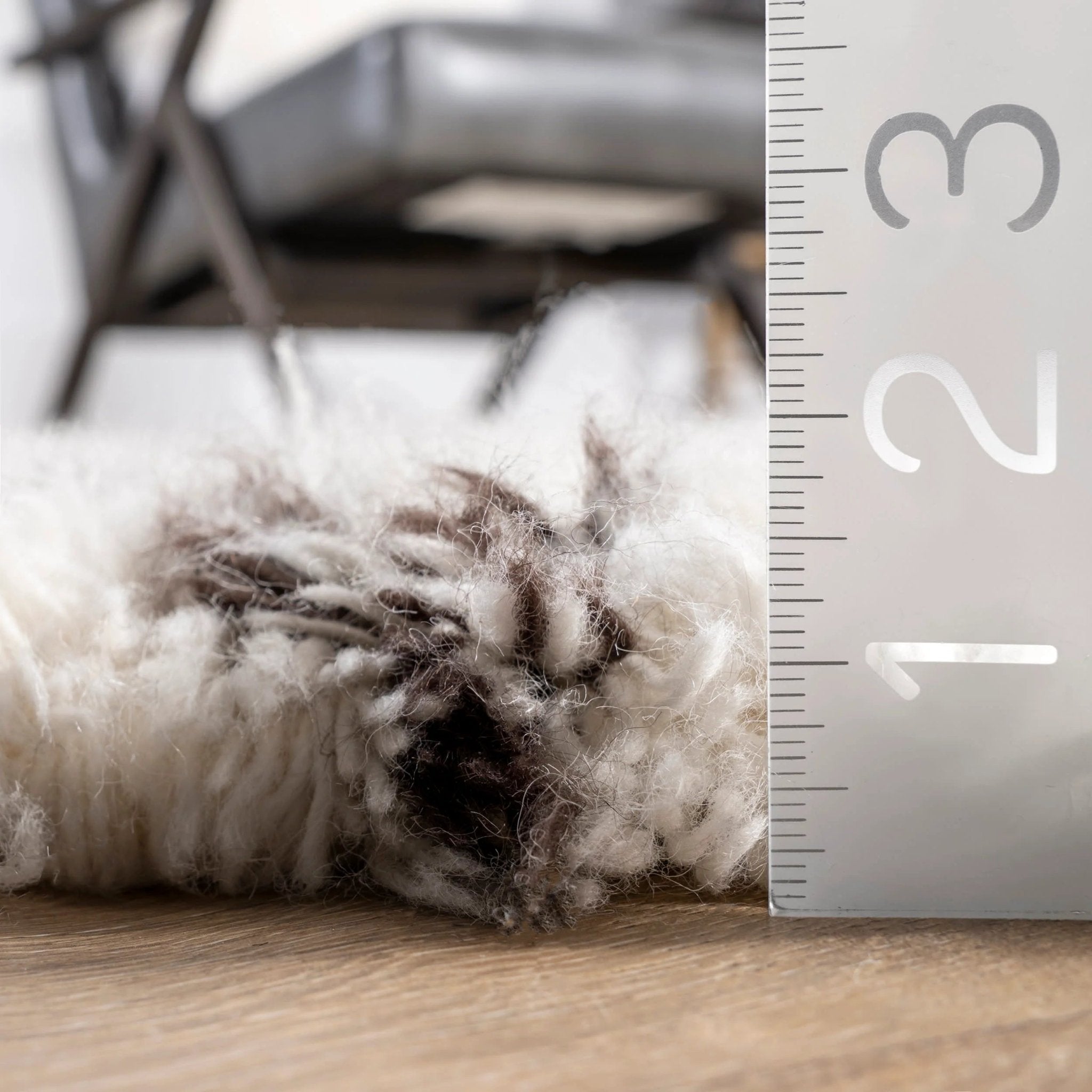 Wool Moroccan Shag Rug | Ivory - Real Life Co