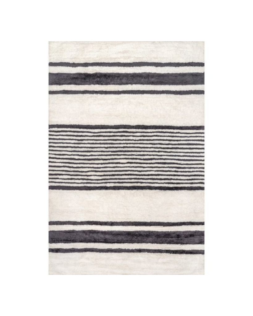 Striped Wool Machine Washable Rug by Nuloom